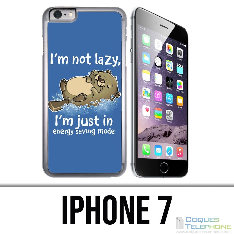 Coque iPhone 7 - Loutre Not Lazy