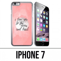 Coque iPhone 7 - Love Message Moon Back