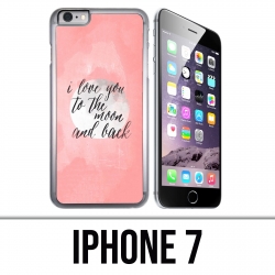 Custodia iPhone 7 - Love Message Moon Back