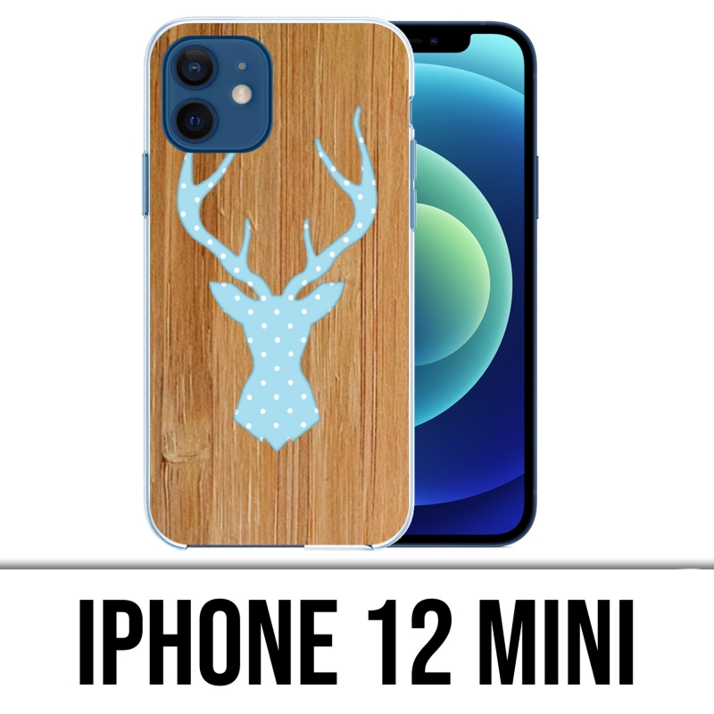 Coque iPhone 12 mini - Cerf Bois Oiseau
