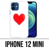 Custodia per iPhone 12 mini - Cuore rosso