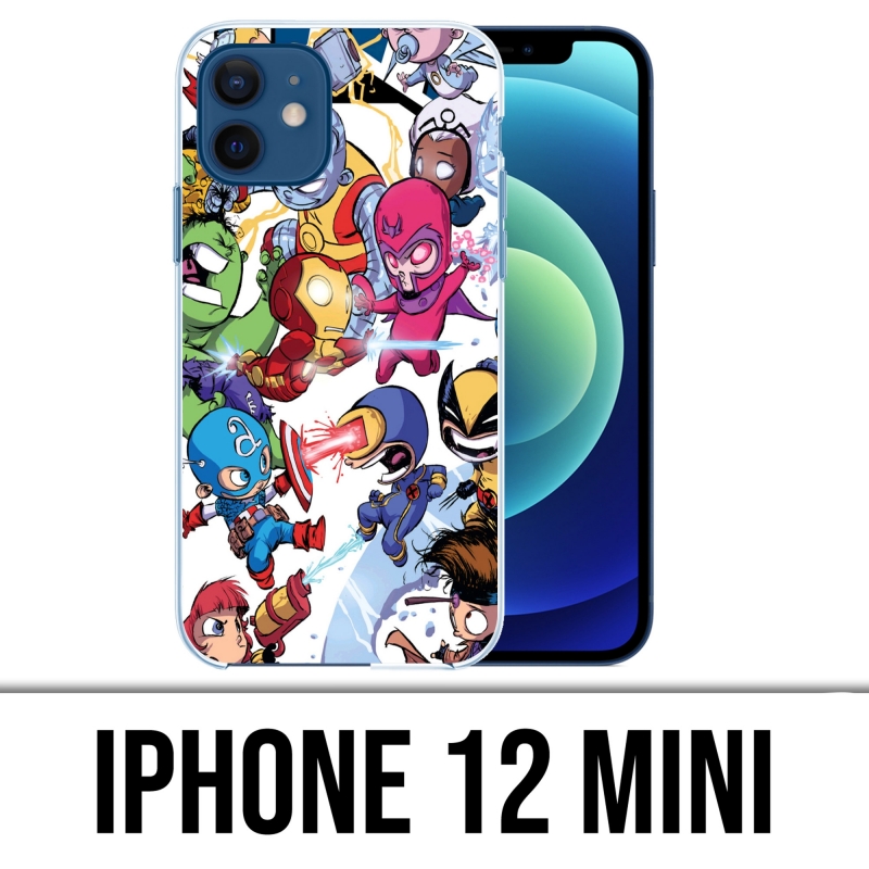 Coque iPhone 12 mini - Cute Marvel Heroes