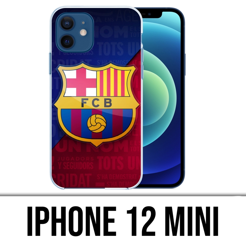 Coque iPhone 12 mini - Football Fc Barcelone Logo