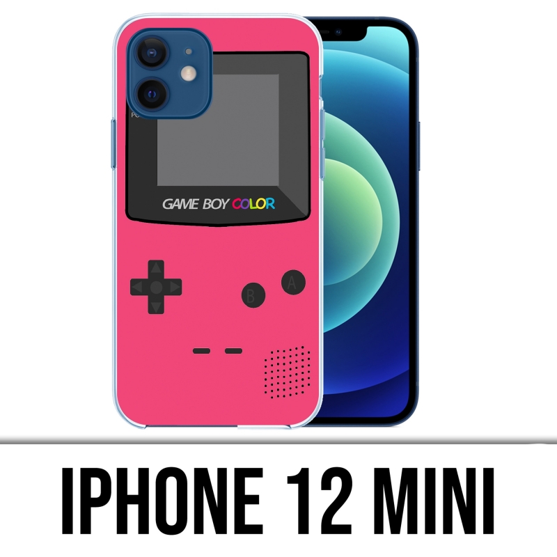 Coque iPhone 12 mini - Game Boy Color Rose