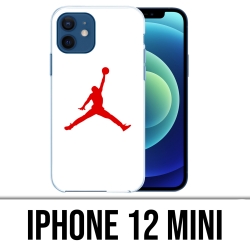 Coque iPhone 12 mini - Jordan Basketball Logo Blanc