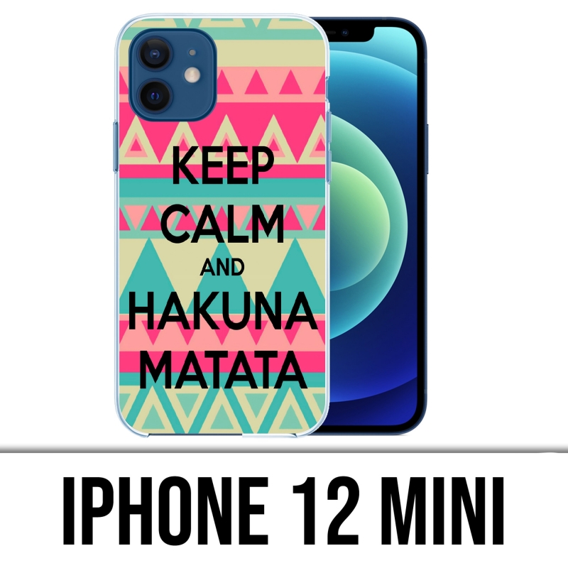 Coque iPhone 12 mini - Keep Calm Hakuna Mattata