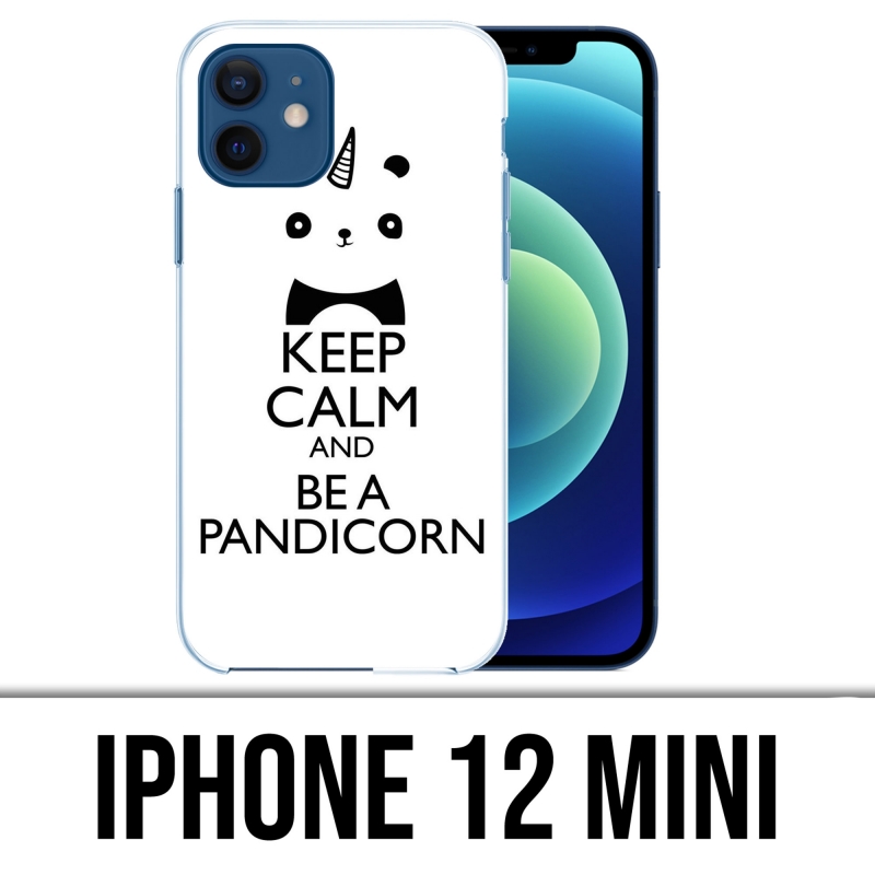 Custodia per iPhone 12 mini - Keep Calm Pandicorn Panda Unicorn
