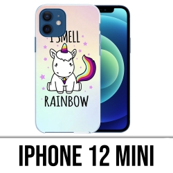 Coque iPhone 12 mini - Licorne I Smell Raimbow