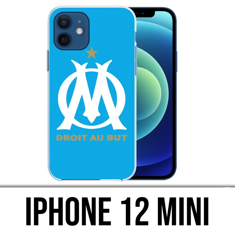 Coque iPhone 12 mini - Logo Om Marseille Bleu