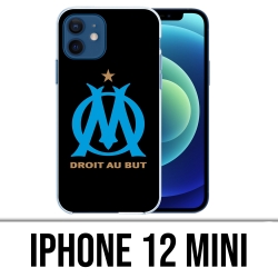 Coque iPhone 12 mini - Logo Om Marseille Noir