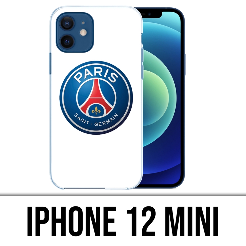 Custodia per iPhone 12 mini - Psg Logo Sfondo bianco
