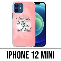 IPhone 12 mini Case - Love Message Moon Back