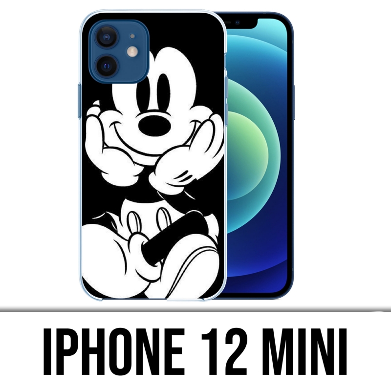 Coque iPhone 12 mini - Mickey Noir Et Blanc