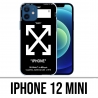 Coque iPhone 12 mini - Off White Noir