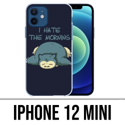 Coque iPhone 12 mini - Pokémon Ronflex Hate Morning