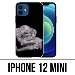 Coque iPhone 12 mini - Rose Gouttes