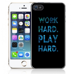 Estuche rígido para teléfono Work Hard Play