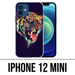 Coque iPhone 12 mini - Tigre Peinture