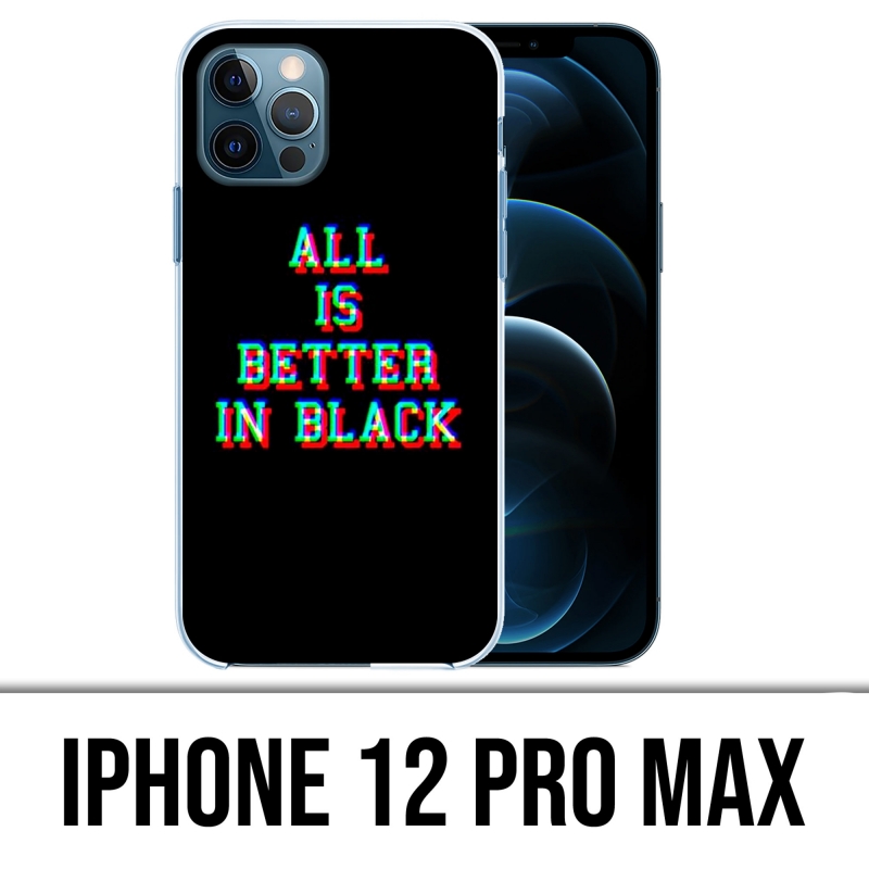 Funda para iPhone 12 Pro Max - Todo es mejor en negro