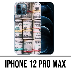 Coque iPhone 12 Pro Max - Billets Dollars Rouleaux