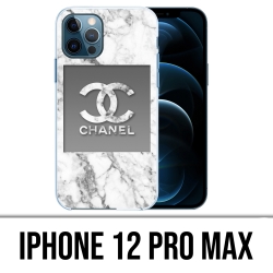 Custodia per iPhone 12 Pro Max - Chanel White Marble