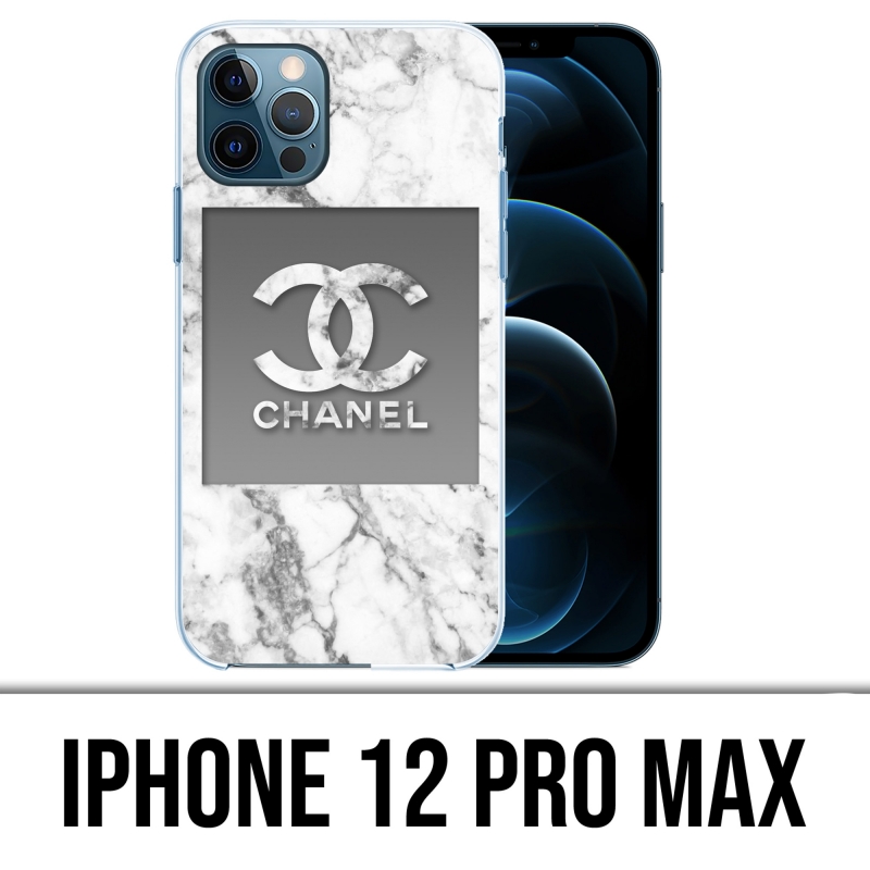 Coque iPhone 12 Pro Max - Chanel Marbre Blanc
