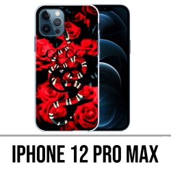 Custodia per iPhone 12 Pro Max - Gucci Snake Roses