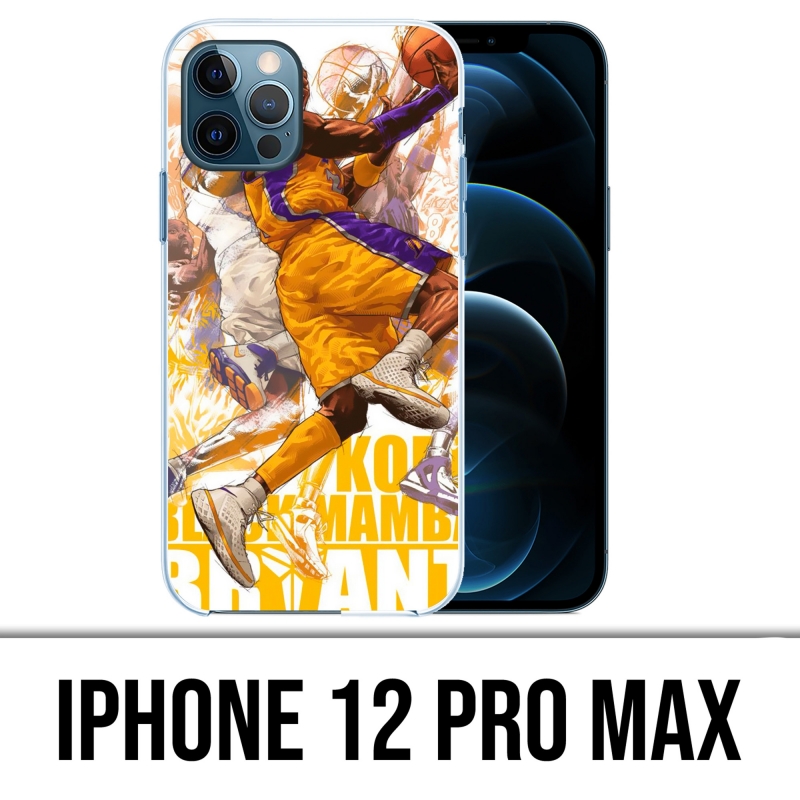 Custodia per iPhone 12 Pro Max - Kobe Bryant Cartoon Nba