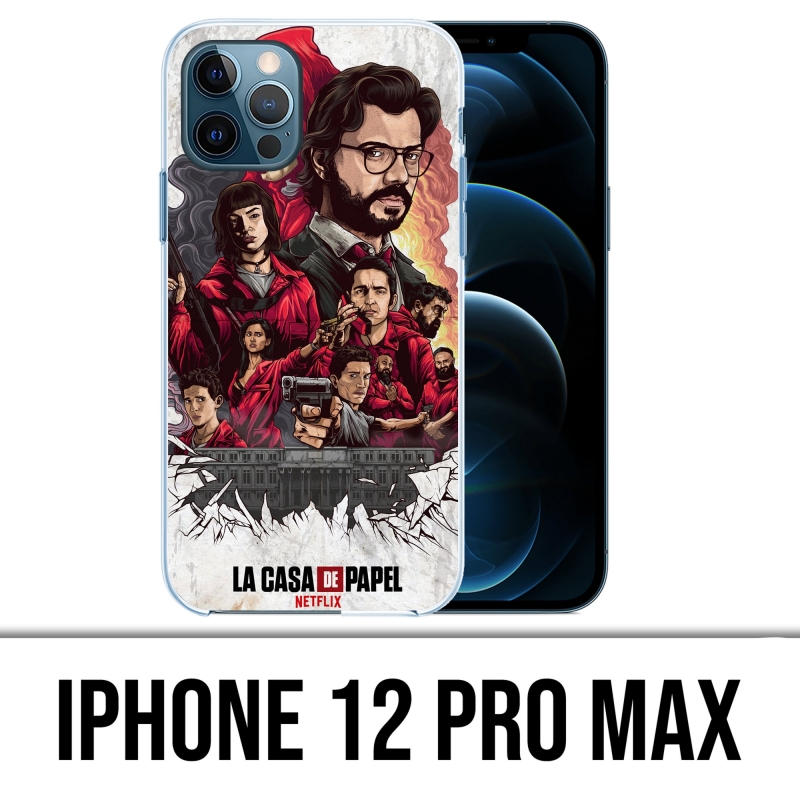 Custodia per iPhone 12 Pro Max - La Casa De Papel - Comics Paint