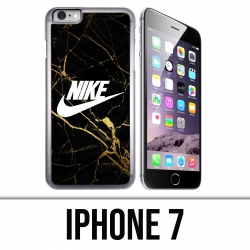 Coque iPhone 7 - Nike Logo Gold Marbre