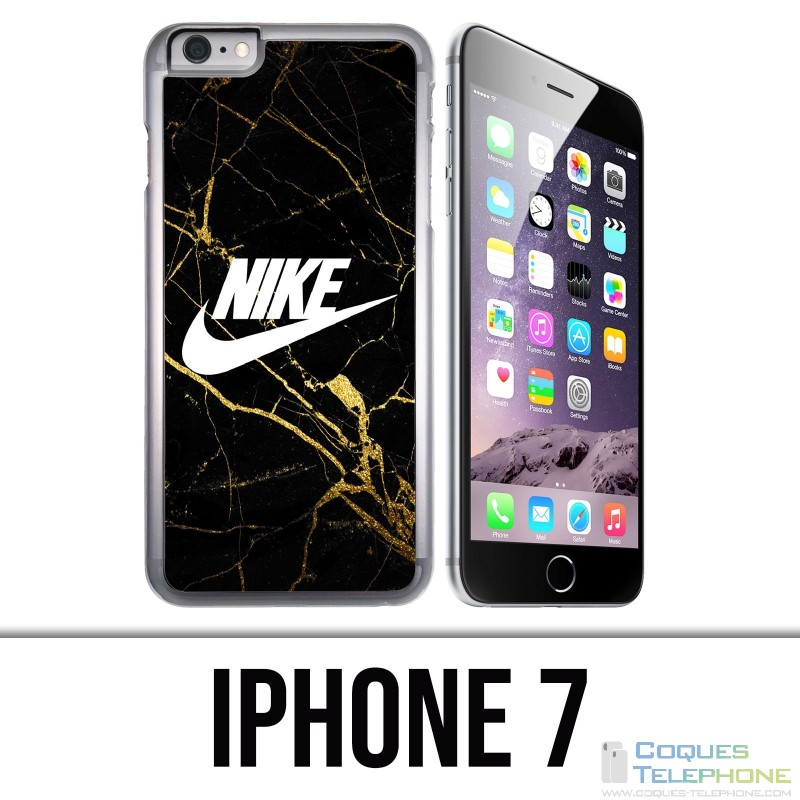 IPhone 7 Hülle - Nike Logo Gold Marble