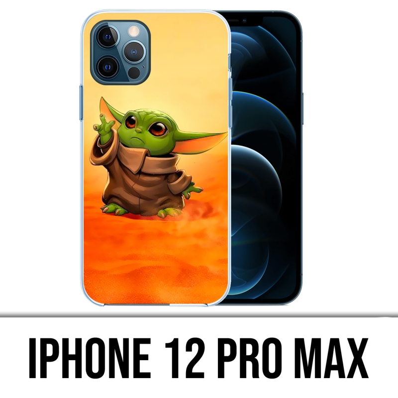 Funda para iPhone 12 Pro Max - Star Wars Baby Yoda Fanart