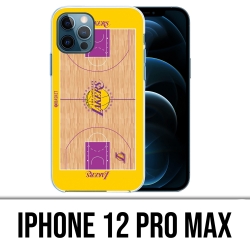Coque iPhone 12 Pro Max - Terrain Besketball Lakers Nba