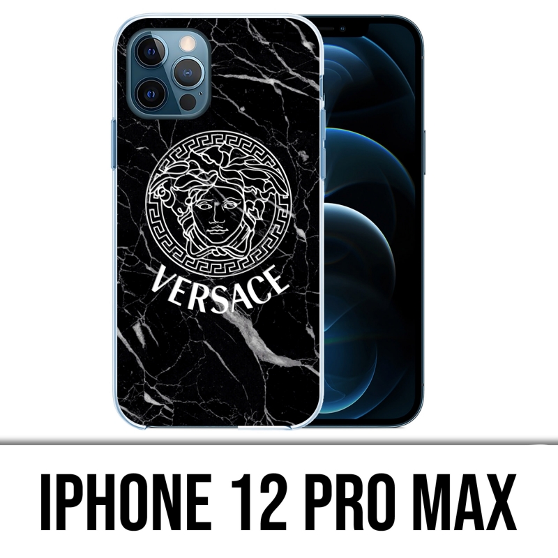 Funda para iPhone 12 Pro Max - Versace Black Marble