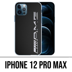 Custodia per iPhone 12 Pro Max - Logo Amg Carbon