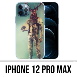 Custodia per iPhone 12 Pro Max - Cervo animale astronauta