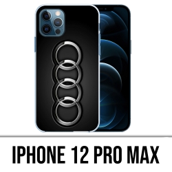 Coque iPhone 12 Pro Max - Audi Logo Métal