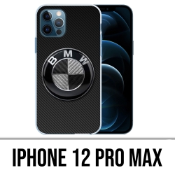 Coque iPhone 12 Pro Max - Bmw Logo Carbone