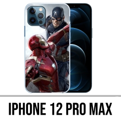 Coque iPhone 12 Pro Max - Captain America Vs Iron Man Avengers