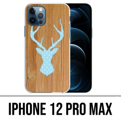 Coque iPhone 12 Pro Max - Cerf Bois Oiseau