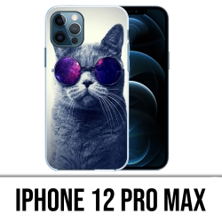 Custodia per iPhone 12 Pro Max - Occhiali Cat Galaxy