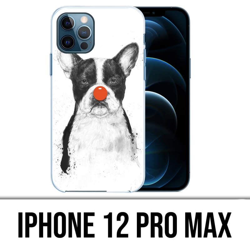 IPhone 12 Pro Max Case - Clown Bulldog Dog