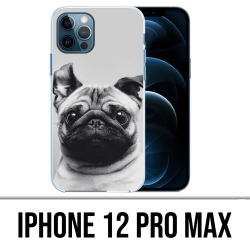 Funda para iPhone 12 Pro Max - Orejas de perro Pug