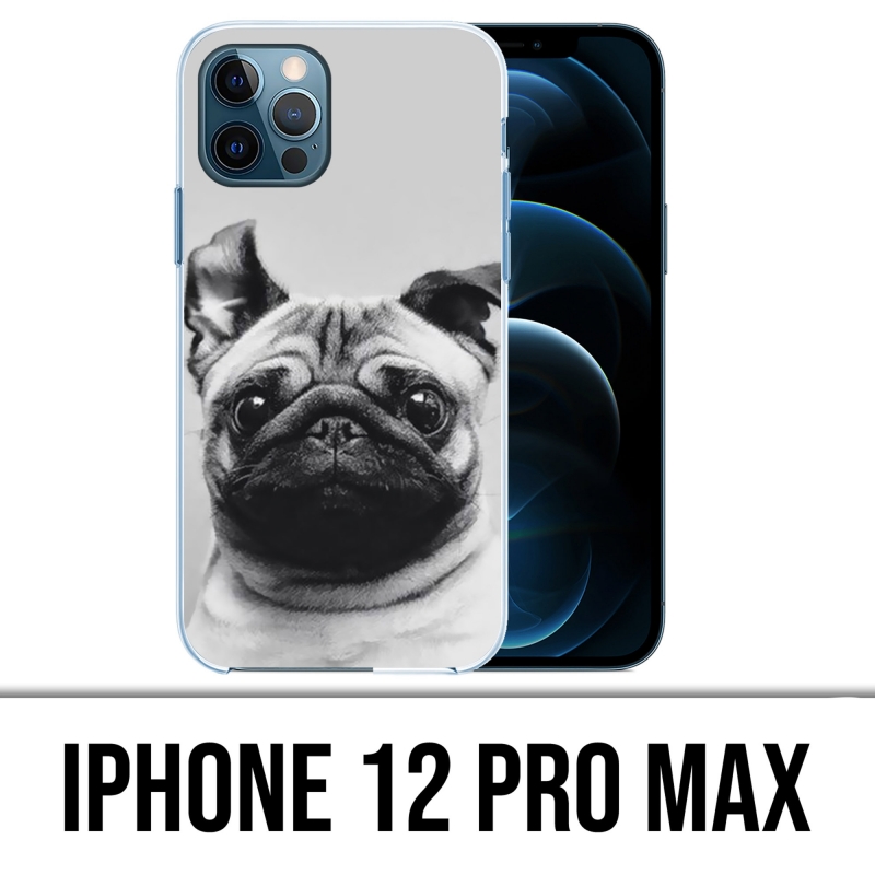 Coque iPhone 12 Pro Max - Chien Carlin Oreilles