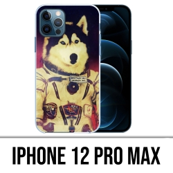 Coque iPhone 12 Pro Max - Chien Jusky Astronaute