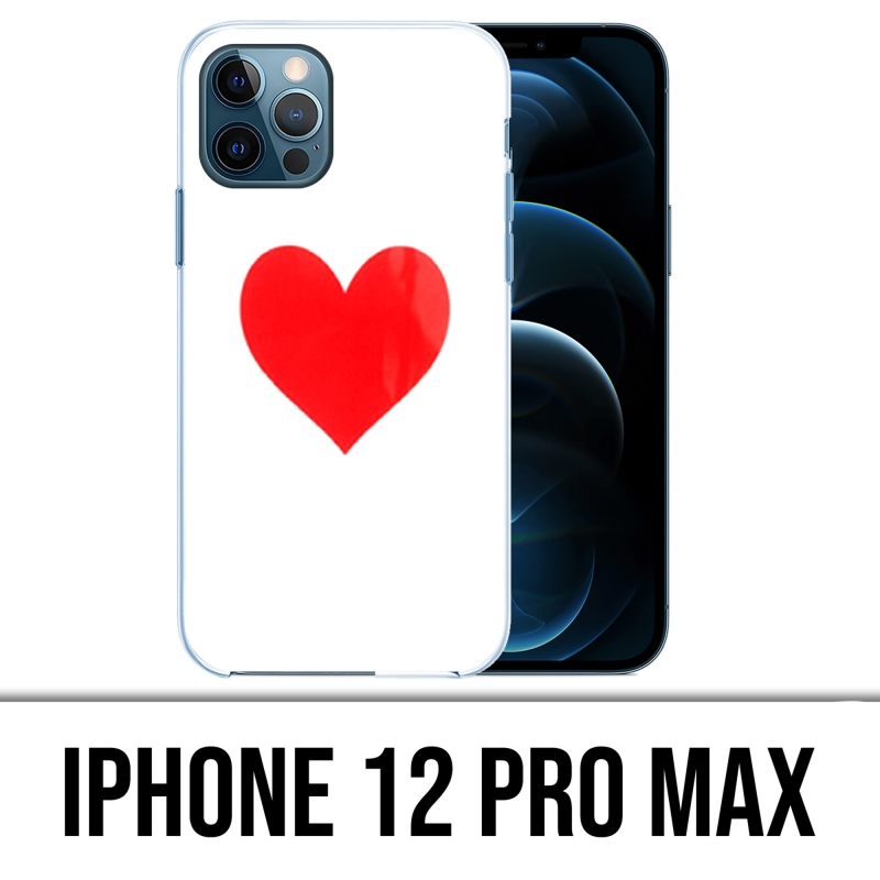 Funda para iPhone 12 Pro Max - Corazón rojo