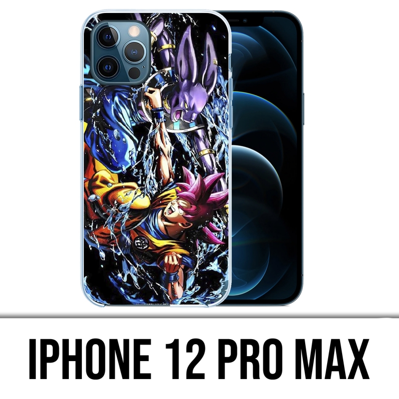 Coque iPhone 12 Pro Max - Dragon Ball Goku Vs Beerus