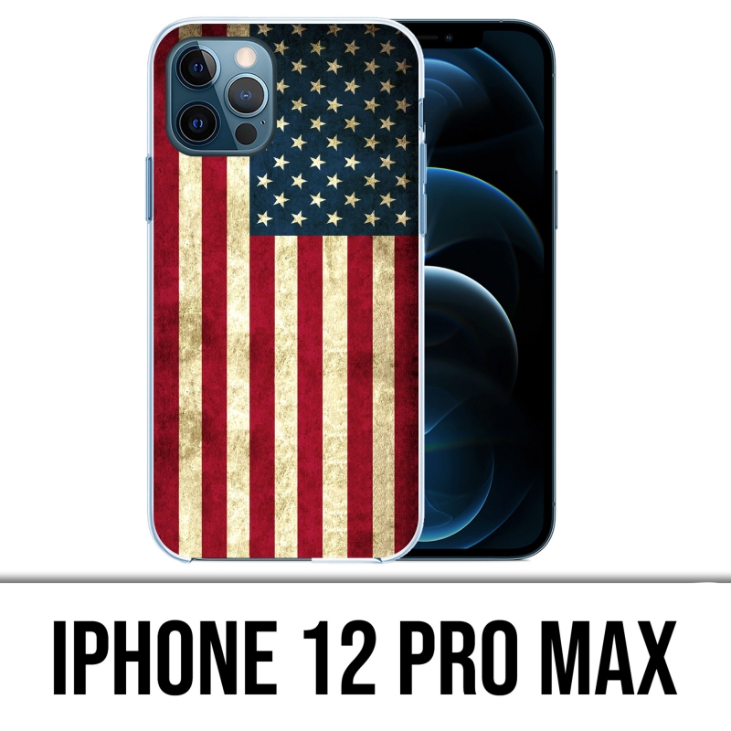 Coque iPhone 12 Pro Max - Drapeau Usa