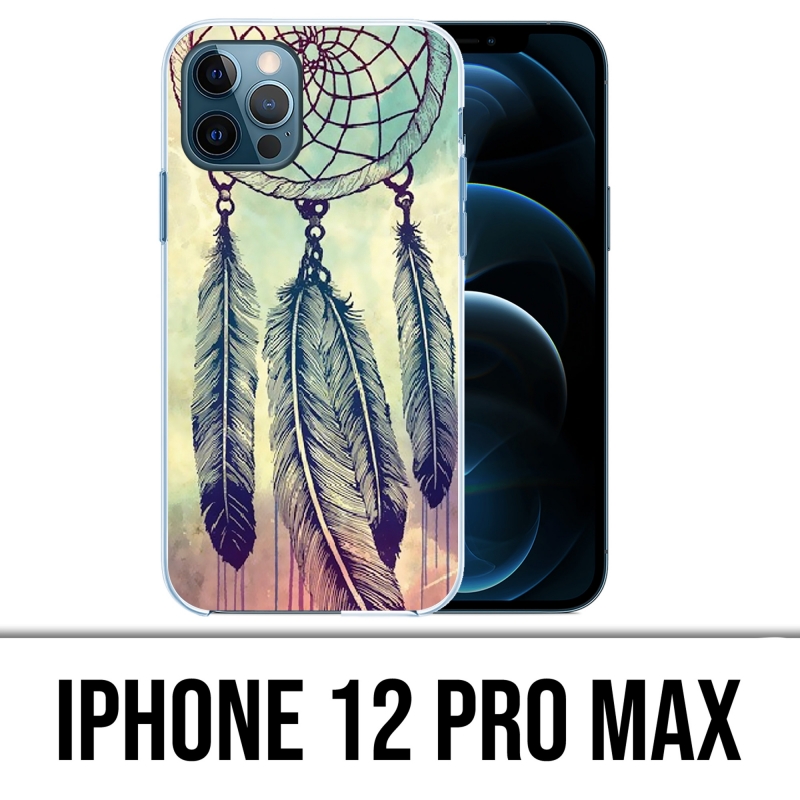 Coque iPhone 12 Pro Max - Dreamcatcher Plumes