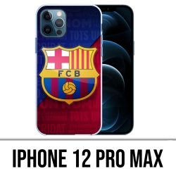 Custodia per iPhone 12 Pro Max - Logo Football Fc Barcelona